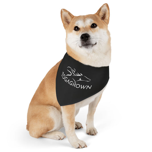 Togagrown Logo Pet Bandana Collar – Black Dog Bandana Accessory